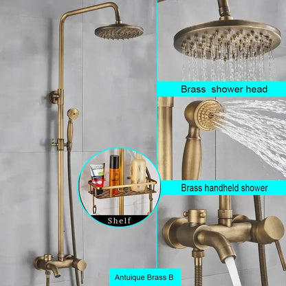 Matte black bathroom shower faucet with rainfall head and handheld spray