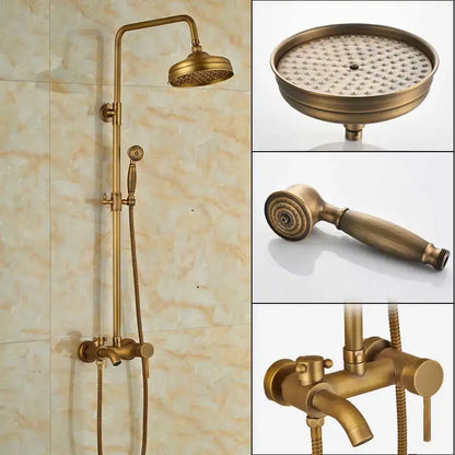 Matte black bathroom shower faucet with rainfall head and handheld spray
