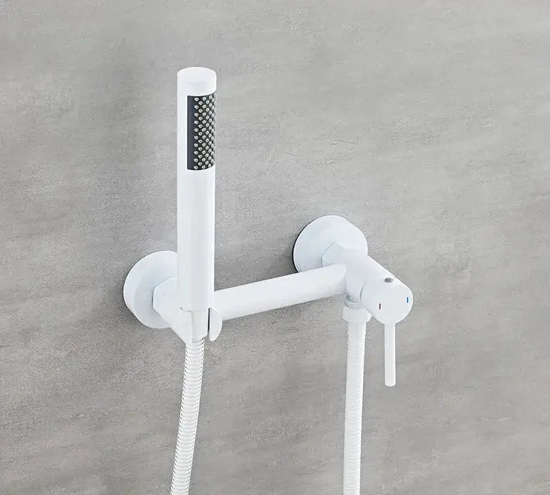 Matte black bidet faucet set with handheld sprayer for bathroom