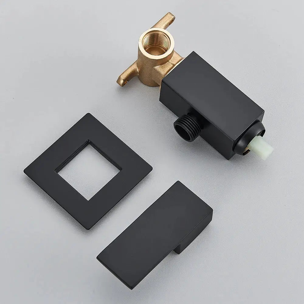 Matte black bidet faucet with handheld sprayer for bathroom