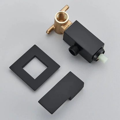 Matte black bidet faucet with handheld sprayer for bathroom