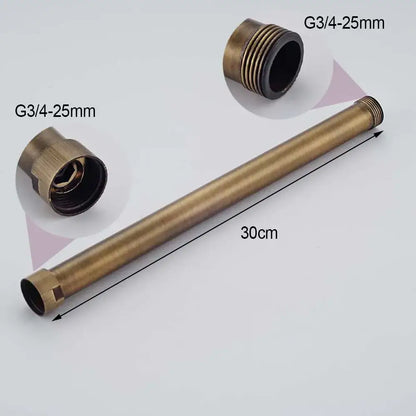 Matte black brass bathroom faucet extension tube for heightening