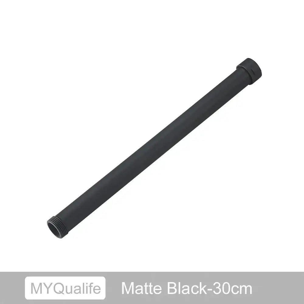 Matte black brass bathroom faucet extension tube for heightening