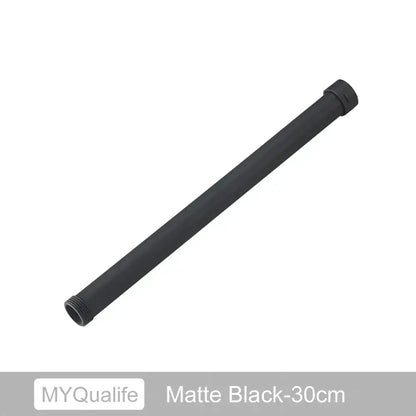 Matte black brass bathroom faucet extension tube for heightening