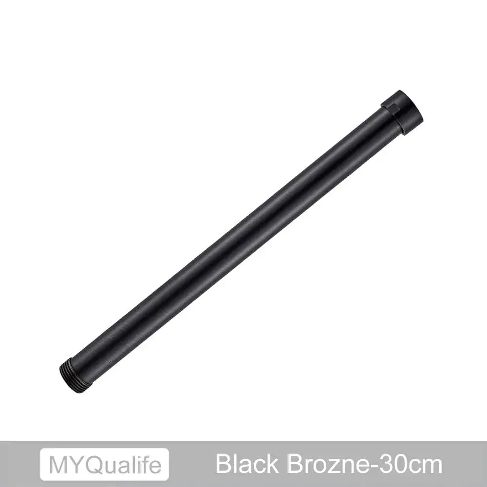 Matte black brass bathroom faucet extension tube for heightening