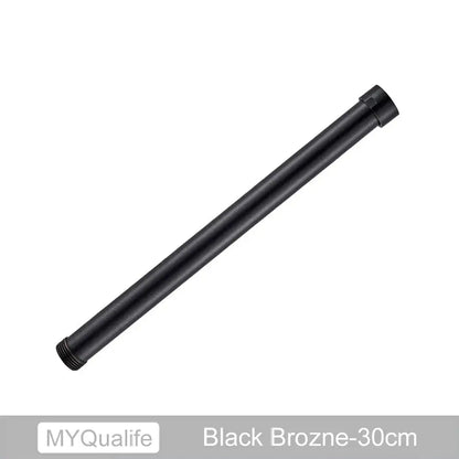 Matte black brass bathroom faucet extension tube for heightening