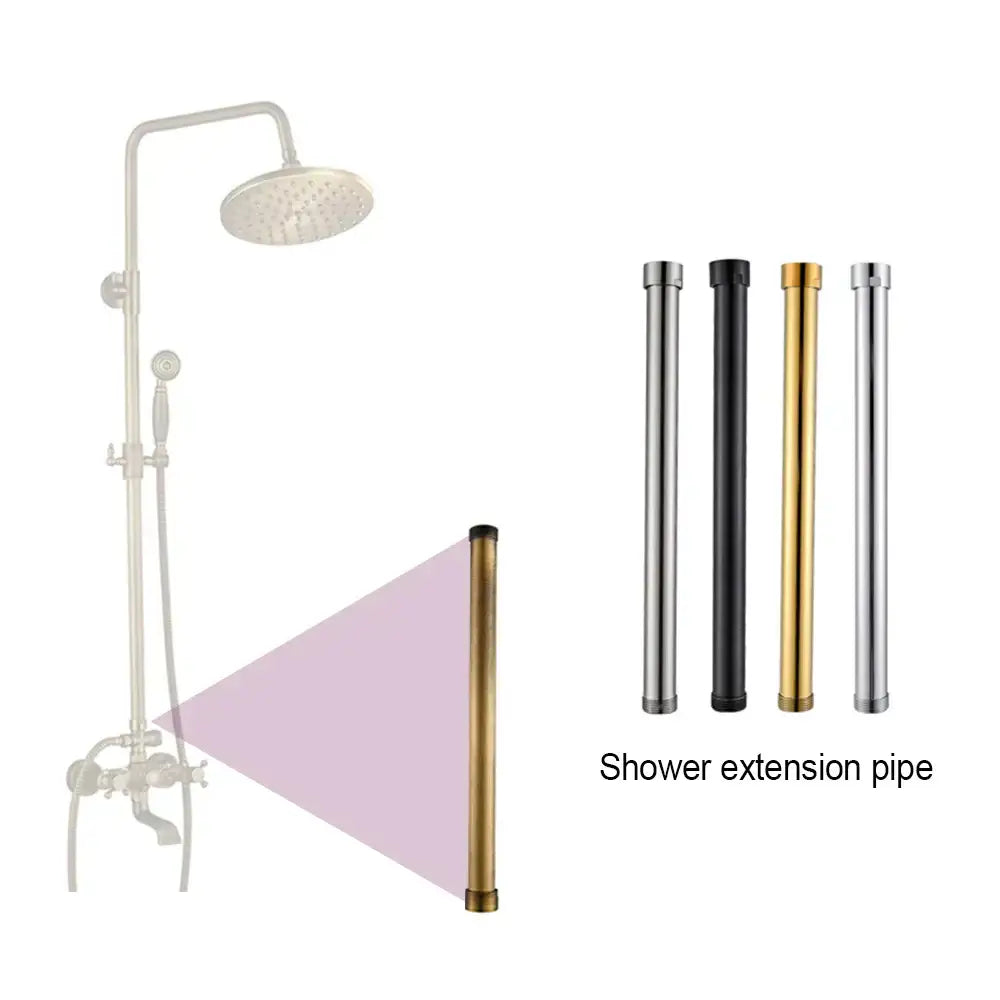 Matte black brass bathroom faucet extension tube for heightening