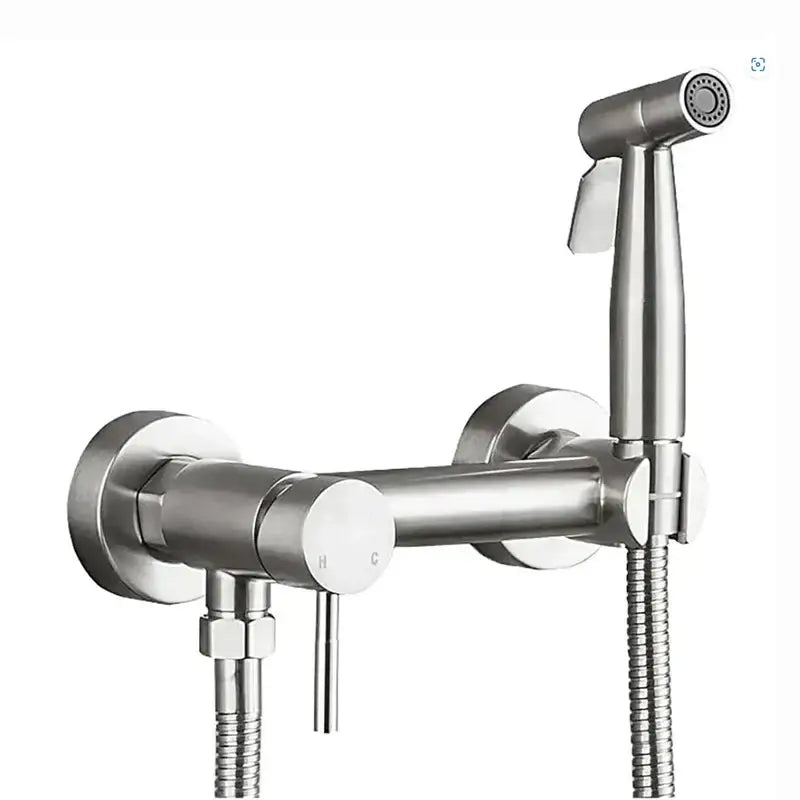 Matte black brass bidet sprayer – bathroom wall mounted hot cold mixer