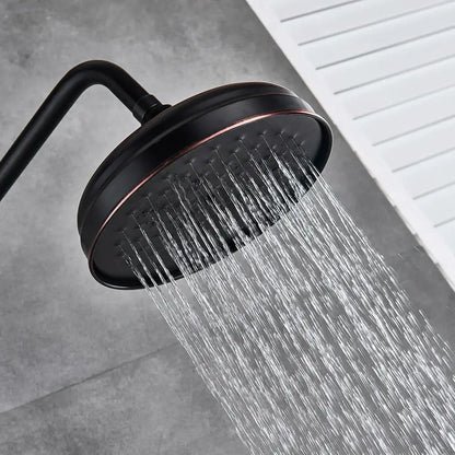 Matte black & bronze shower faucet set bathroom rain shower head