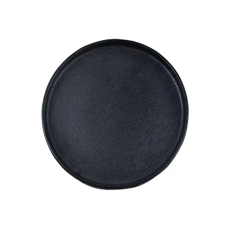Matte black ceramic dinner plate dining room salad tray