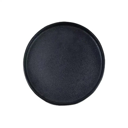 Matte black ceramic dinner plate dining room salad tray