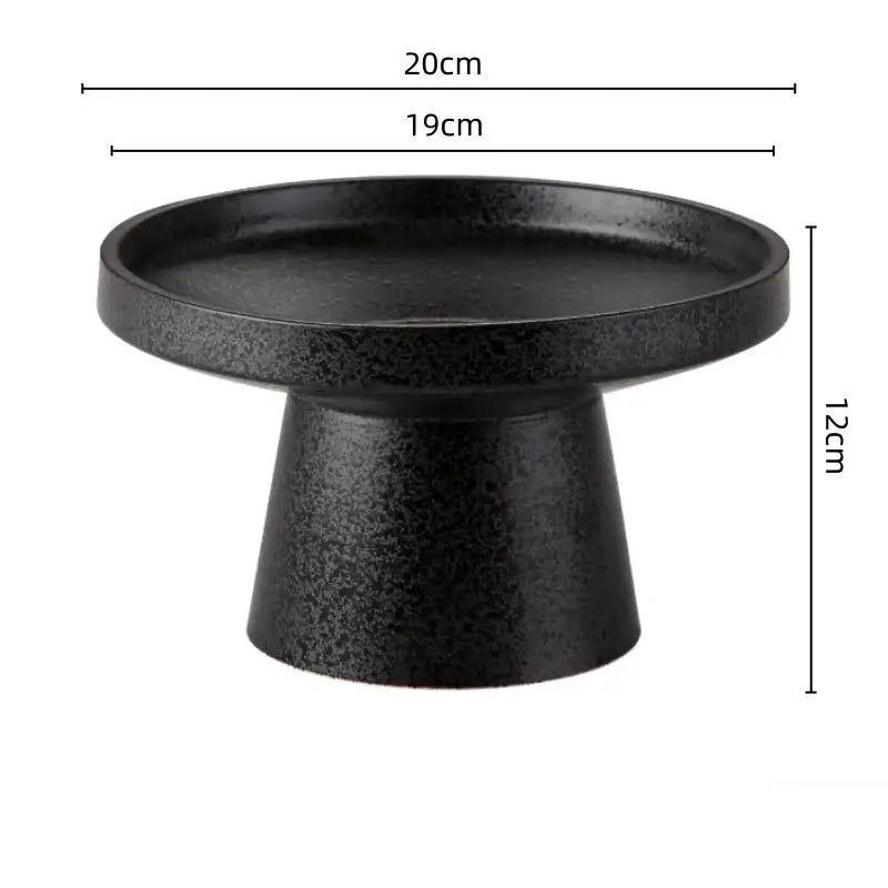 Matte black ceramic vase sword mountain set living room decor