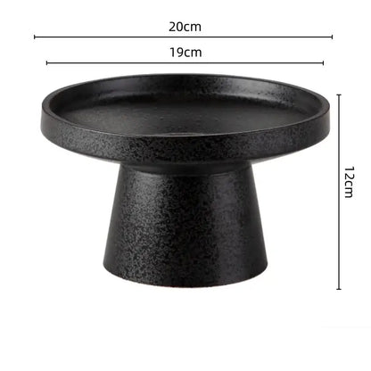 Matte black ceramic vase sword mountain set living room decor