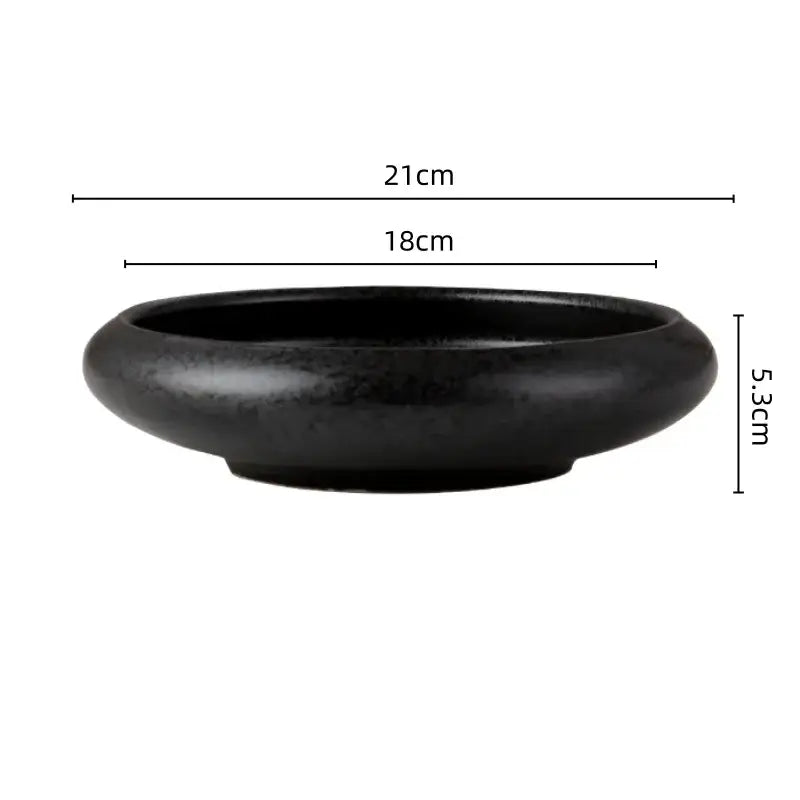 Matte black ceramic vase sword mountain set living room decor