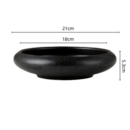Matte black ceramic vase sword mountain set living room decor