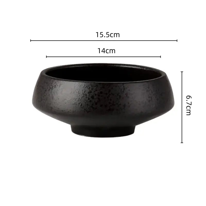 Matte black ceramic vase sword mountain set living room decor