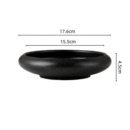 Matte black ceramic vase sword mountain set living room decor