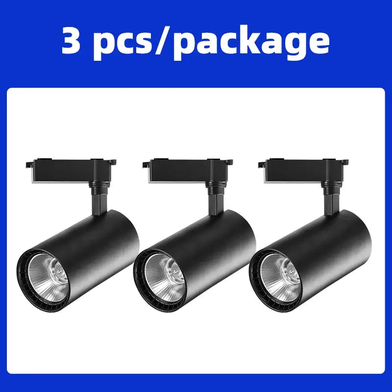 Matte black cob chandelier track ceiling spotlights living room