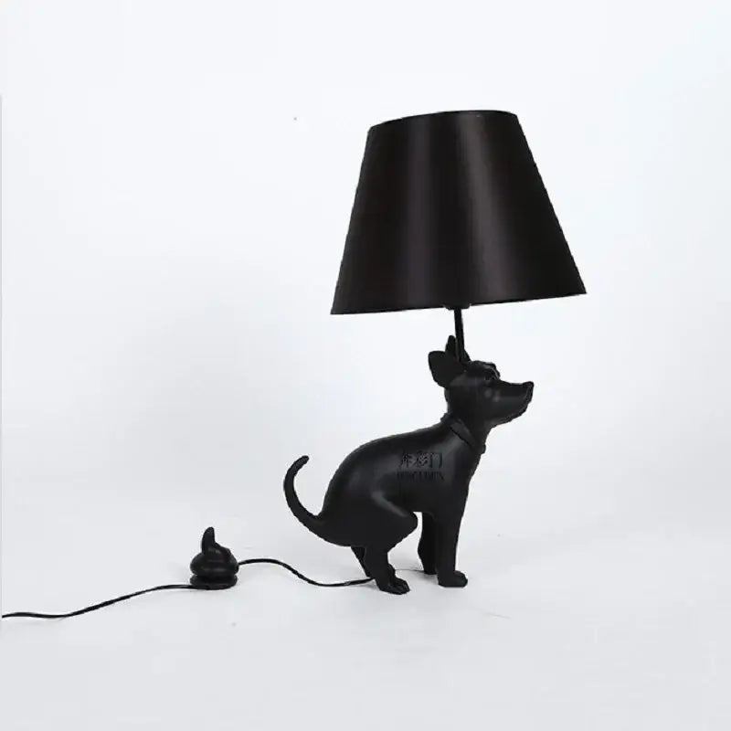 Matte black dog floor lamp living room led standing light