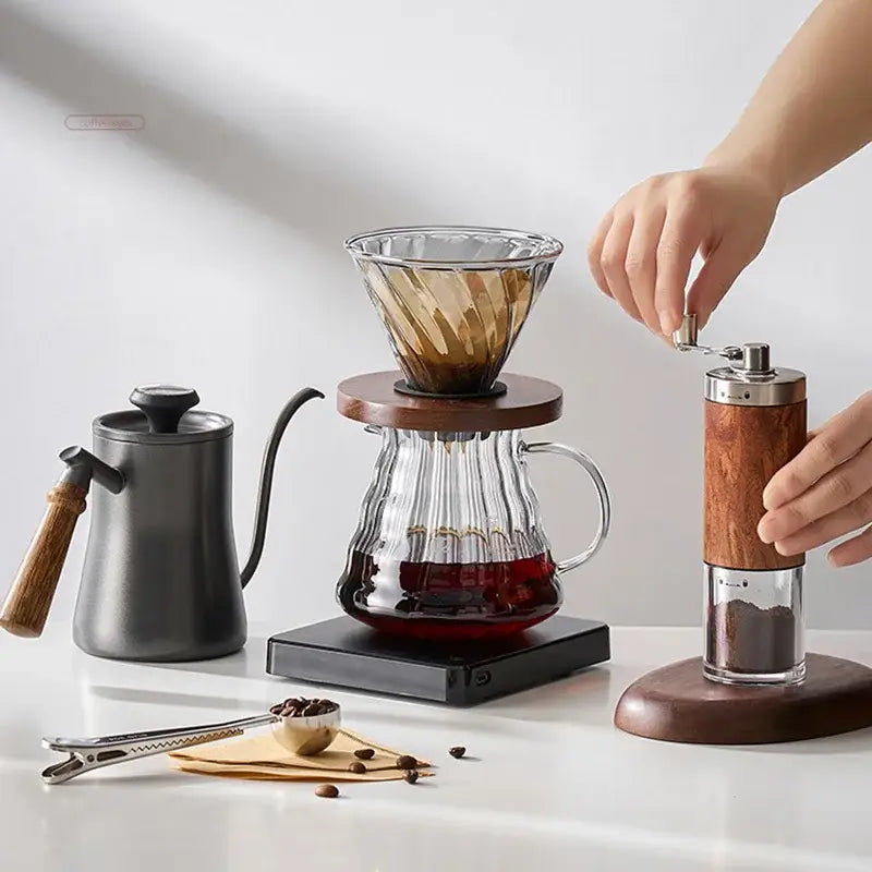 Matte black gooseneck spout kettle kitchen hand punch coffee pot