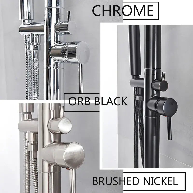Matte black led rainfall outdoor shower set with handheld spray