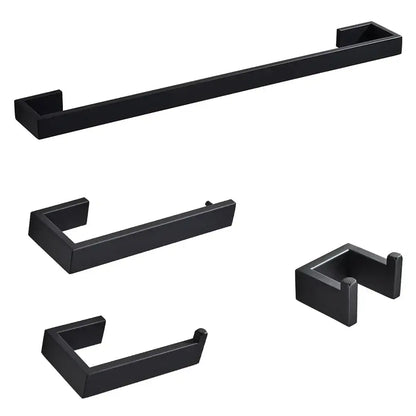 Matte black metal bathroom hardware set – bathroom storage rack