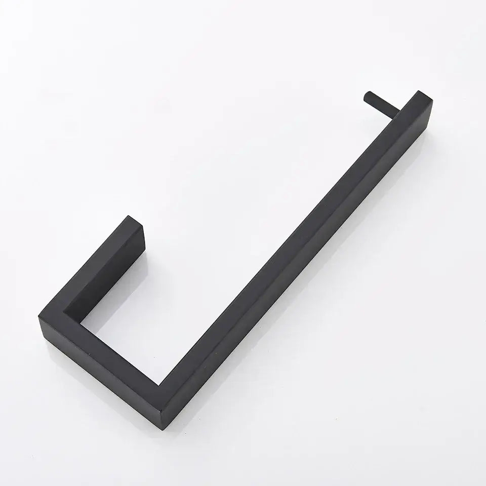 Matte black metal bathroom hardware set – bathroom storage rack