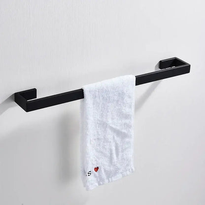 Matte black metal bathroom hardware set – bathroom storage rack