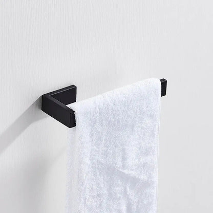 Matte black metal bathroom hardware set – bathroom storage rack