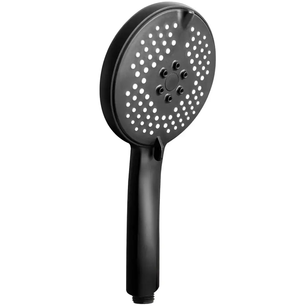Matte black pressure boost shower head with hose for bathroom