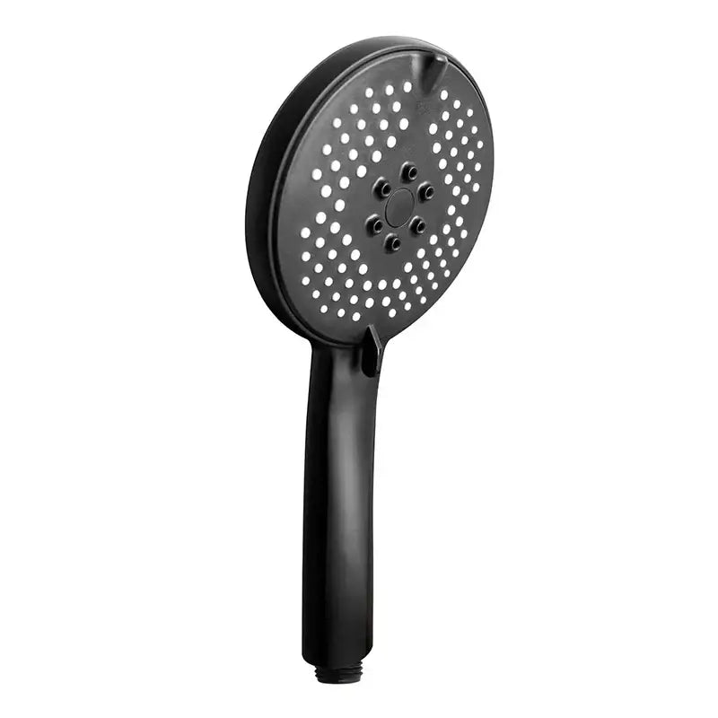 Matte black pressure boost shower head with hose for bathroom
