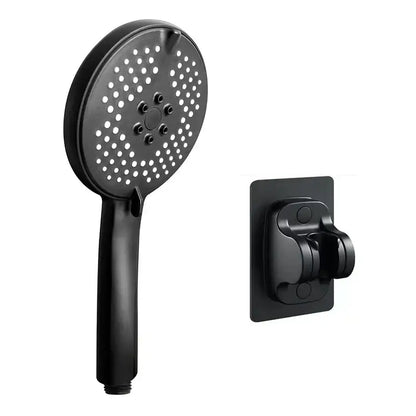 Matte black pressure boost shower head with hose for bathroom