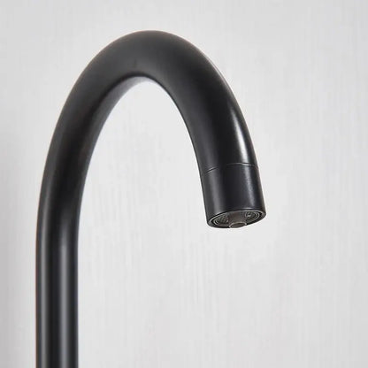 Matte black purified water kitchen faucet dual handle mixer
