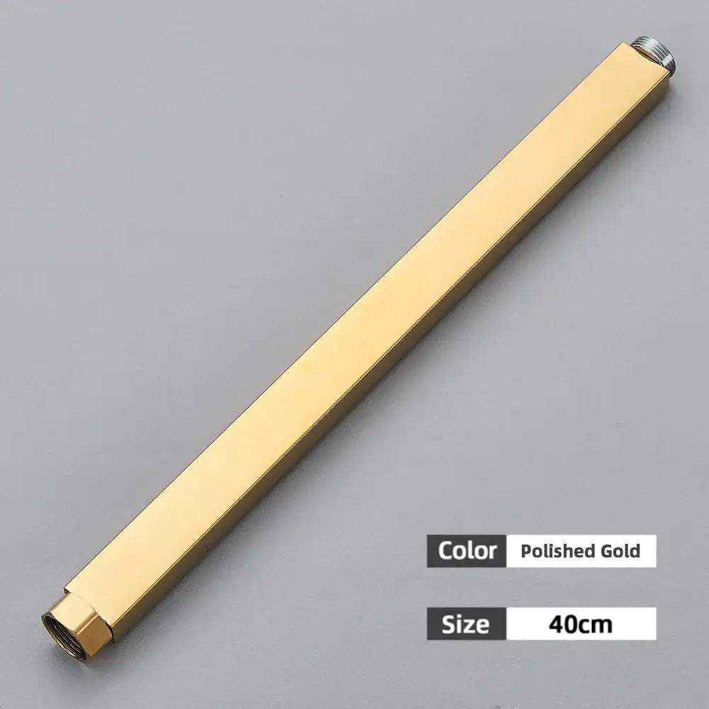 Matte black shower faucet extension tube bathroom brass fitting