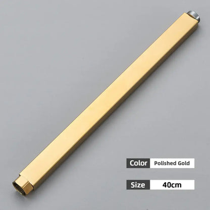 Matte black shower faucet extension tube bathroom brass fitting