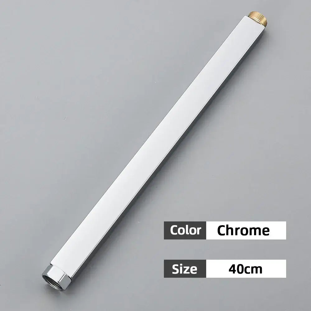 Matte black shower faucet extension tube bathroom brass fitting