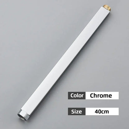 Matte black shower faucet extension tube bathroom brass fitting