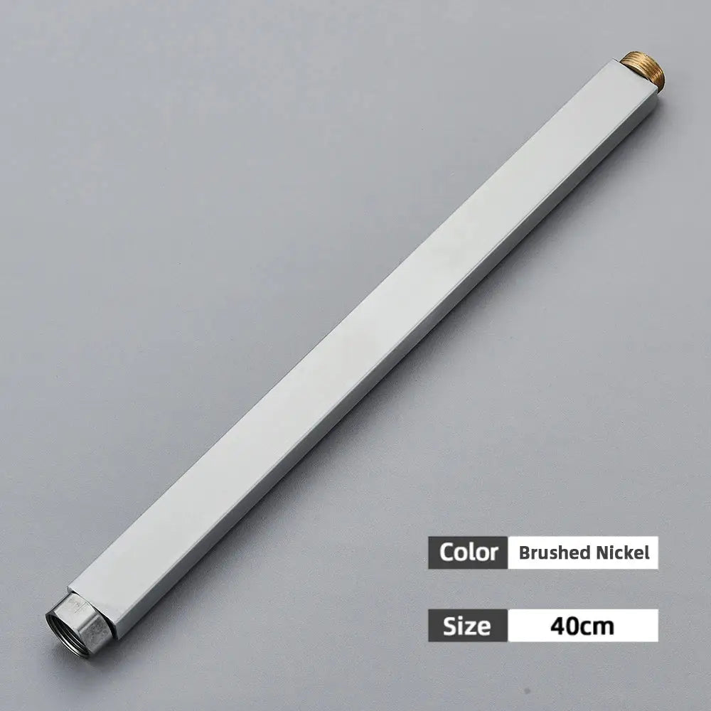 Matte black shower faucet extension tube bathroom brass fitting