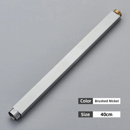 Matte black shower faucet extension tube bathroom brass fitting