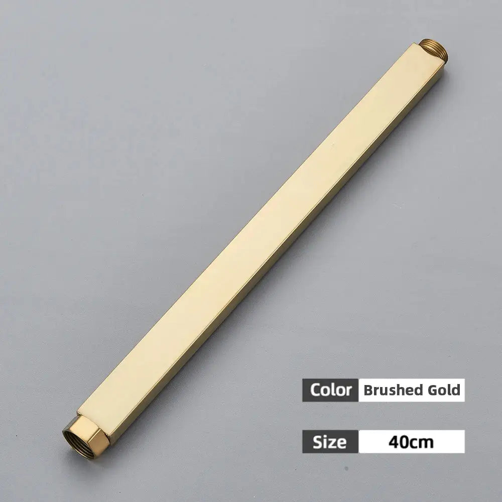 Matte black shower faucet extension tube bathroom brass fitting