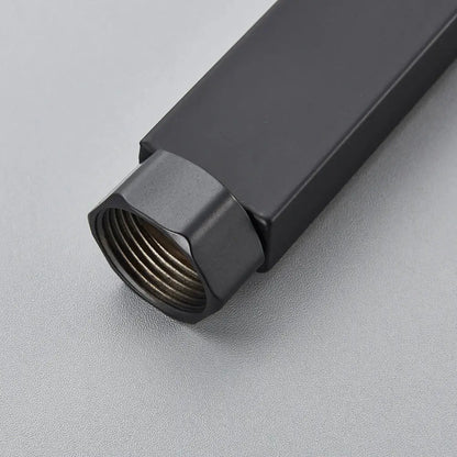 Matte black shower faucet extension tube bathroom brass fitting