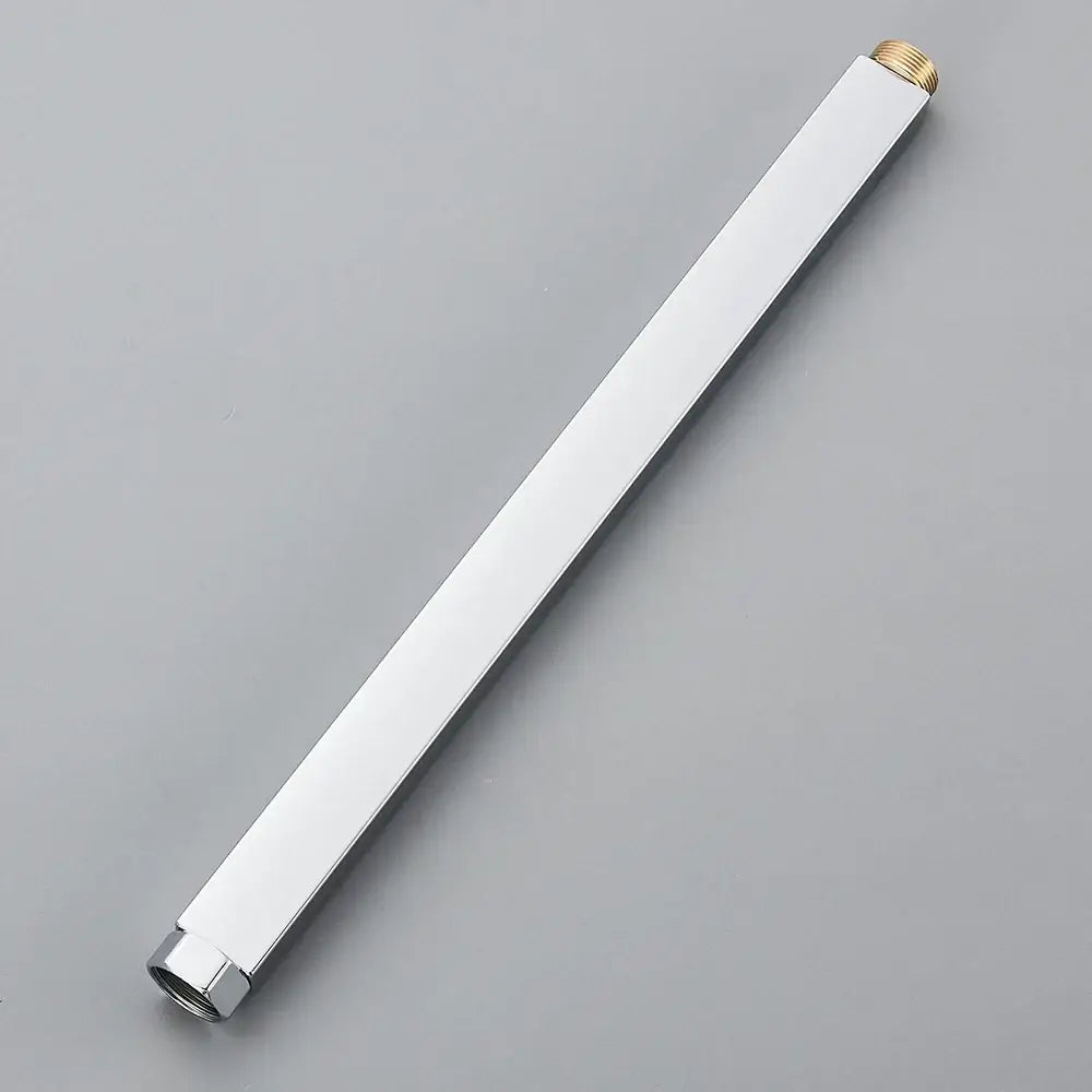 Matte black shower faucet extension tube bathroom brass fitting