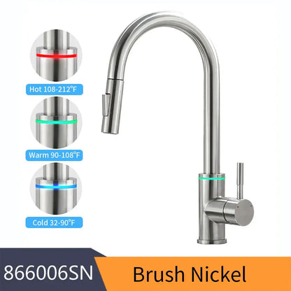Matte black single handle pull down kitchen faucet swivel tap
