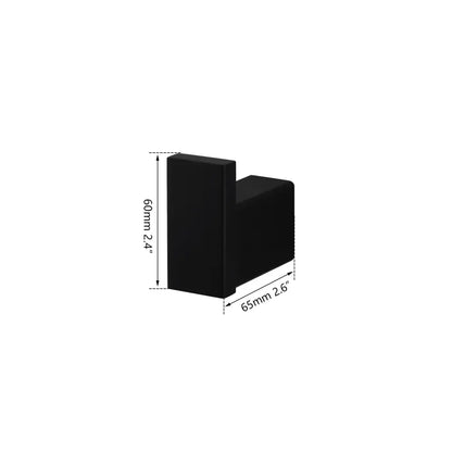 Matte black stainless steel bathroom hardware set with frosted glass