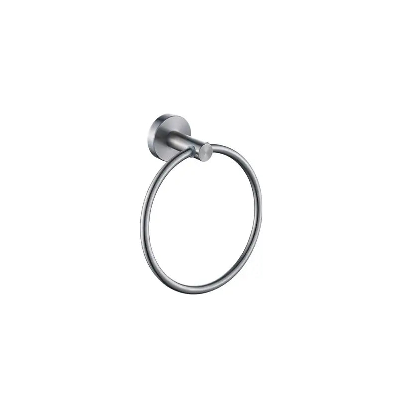 Matte black stainless steel bathroom set with double towel rack