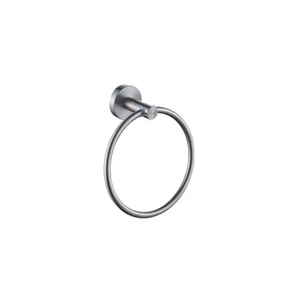 Matte black stainless steel bathroom set with double towel rack