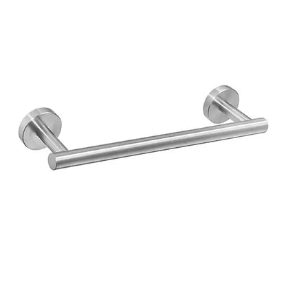 Matte black stainless steel bathroom set with double towel rack