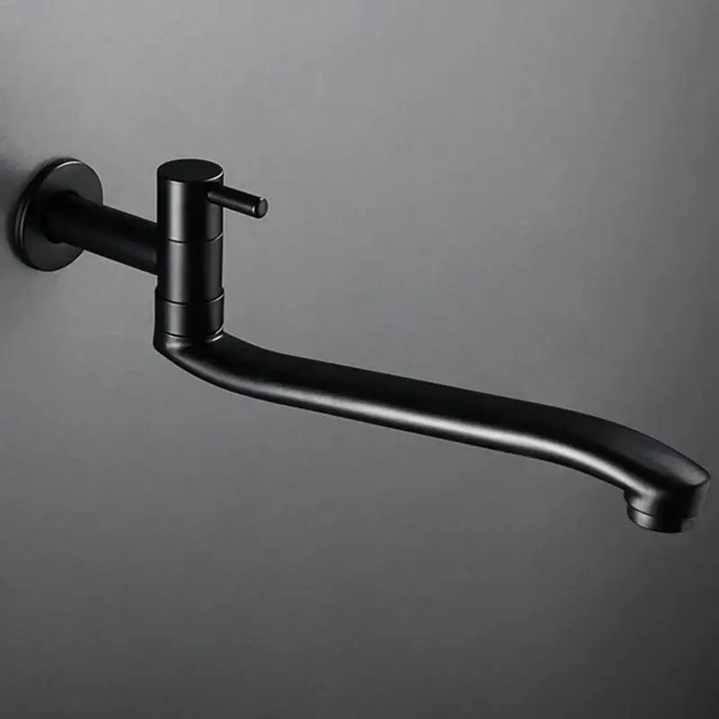 Matte black stainless steel kitchen faucet with swivel spout