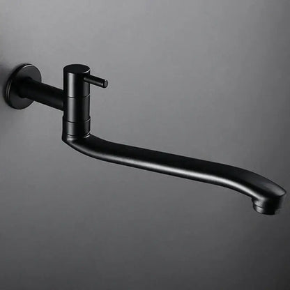 Matte black stainless steel kitchen faucet with swivel spout