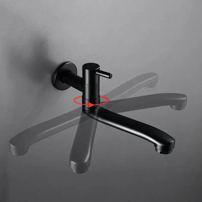 Matte black stainless steel kitchen faucet with swivel spout